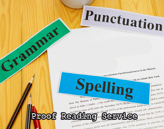 A Proofreading Image and brief descriptions of tasks
