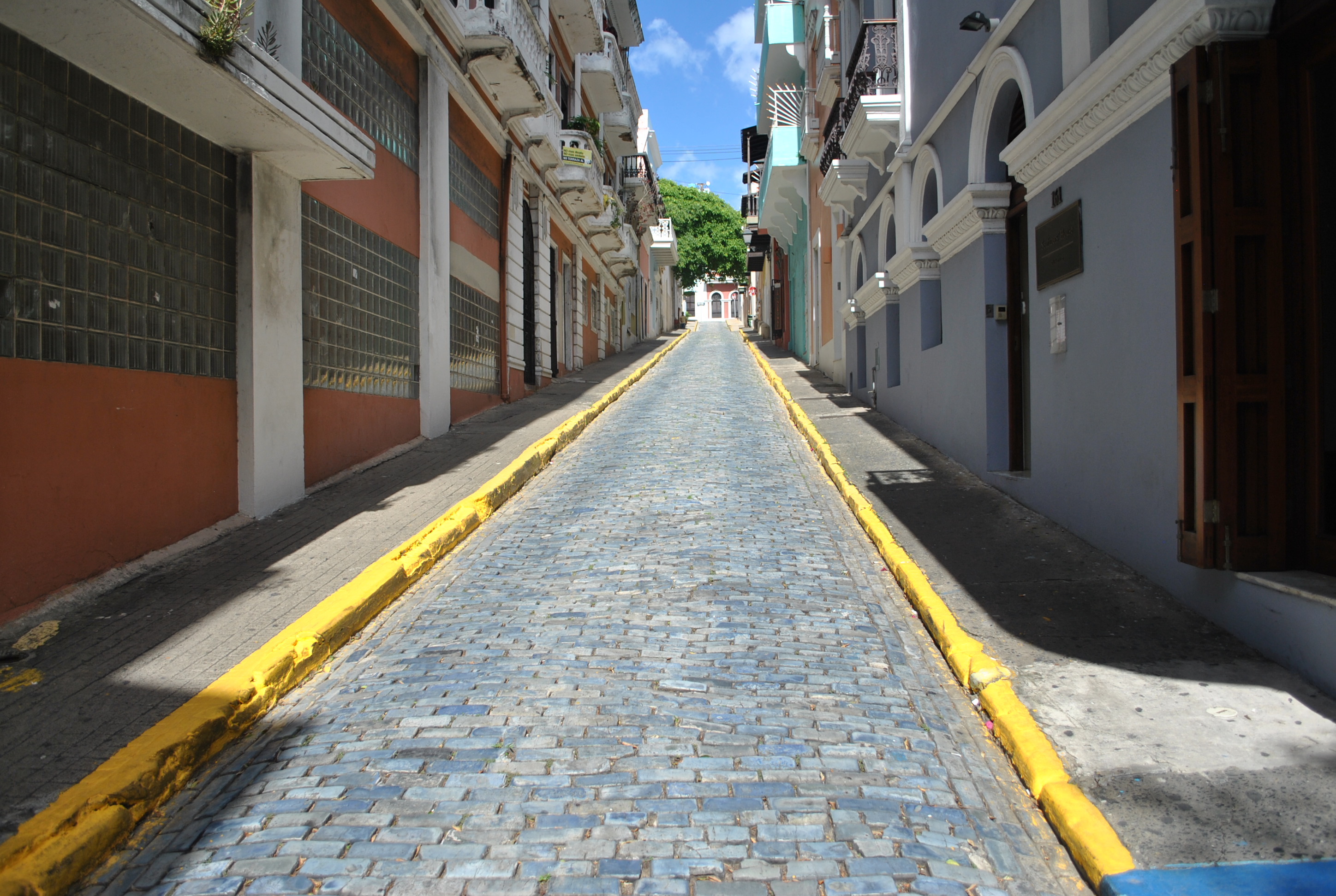 Brick paver street in Puerto Rico (I just love this)